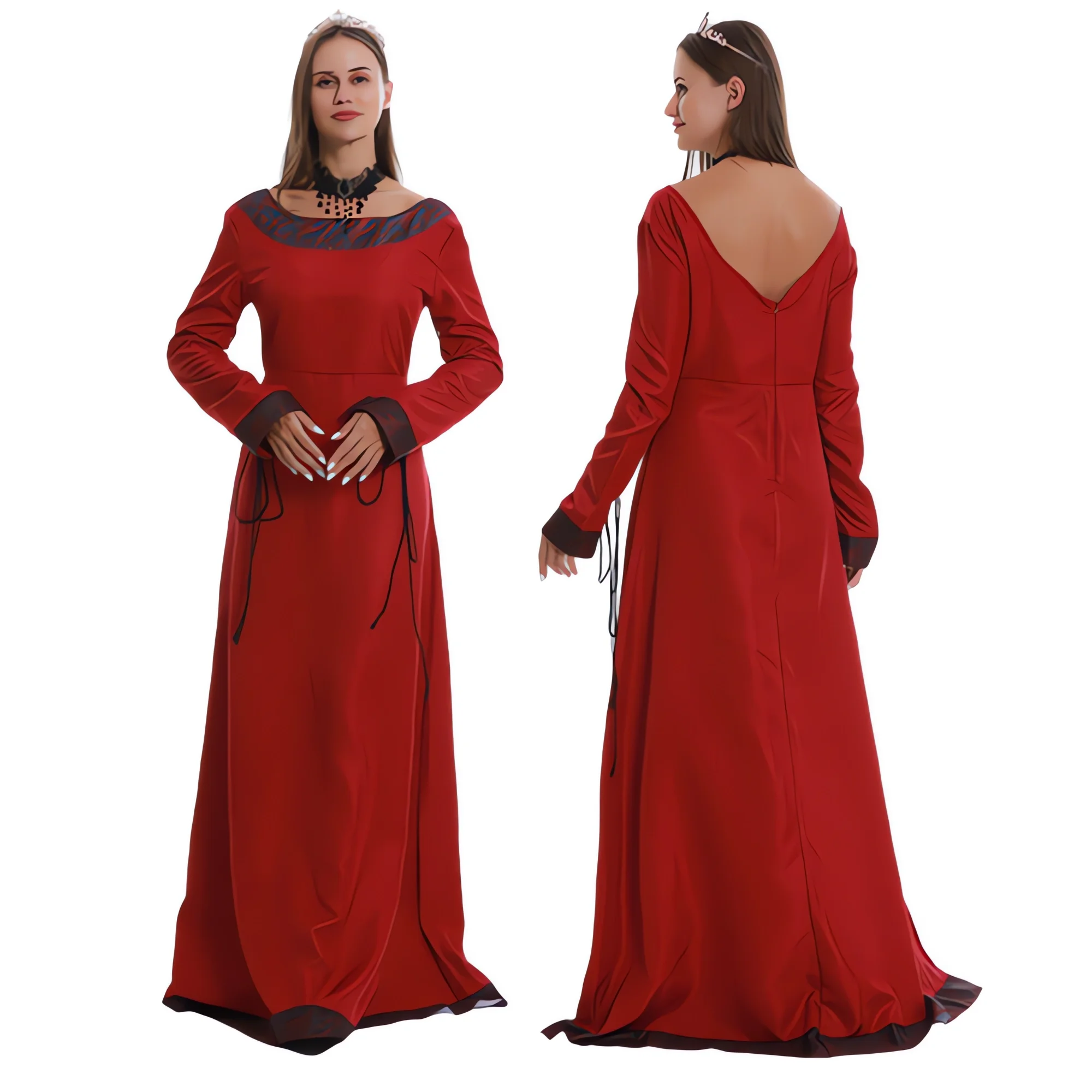 Medieval Renaissance Princess Long Dress Women Victorian O-Neck Retro Vintage Halloween Party Performance Costume
Medieval Renaissance Princess Long Dress Women Victorian O-Neck Retro Vintage Halloween Party Performance Costume