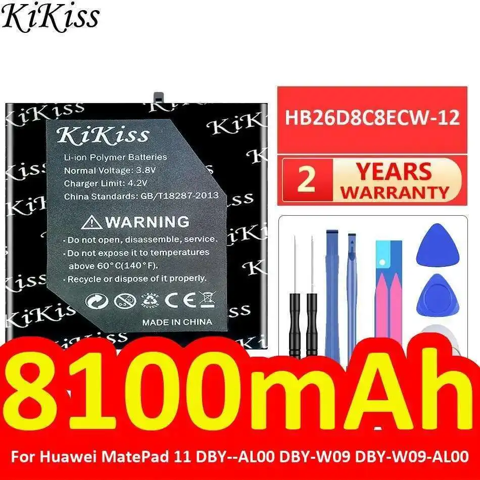 For Huawei Matepad 11 Dby--AL00 Dby-W09 Dby-W09-AL00 8100Mah Reliable Power Supply HB26D8C8ECW-12 Tablet Battery Lightweight
For Huawei Matepad 11 Dby--AL00 Dby-W09 Dby-W09-AL00 8100Mah Reliable Power Supply HB26D8C8ECW-12 Tablet Battery Lightweight