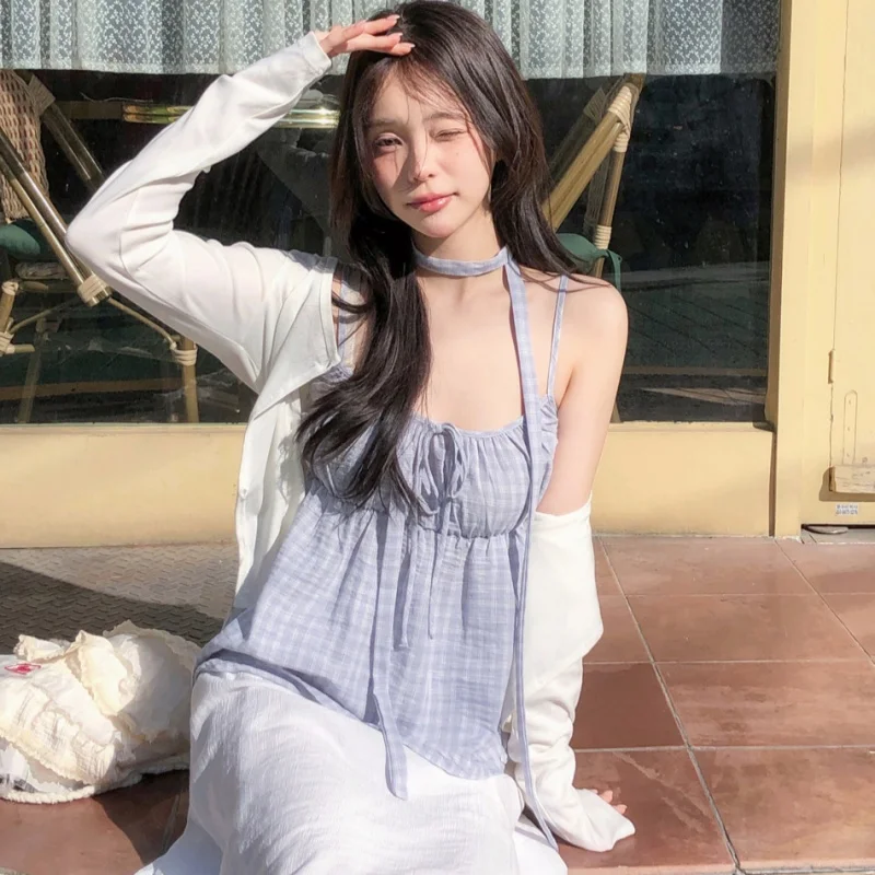 Spring 2026 Chic Korean Style Plaid Strapless Crop Top Women's Sweet Sister Fashion Set Two-Piece Suit Regular Sleeve Length
Spring 2026 Chic Korean Style Plaid Strapless Crop Top Women's Sweet Sister Fashion Set Two-Piece Suit Regular Sleeve Length