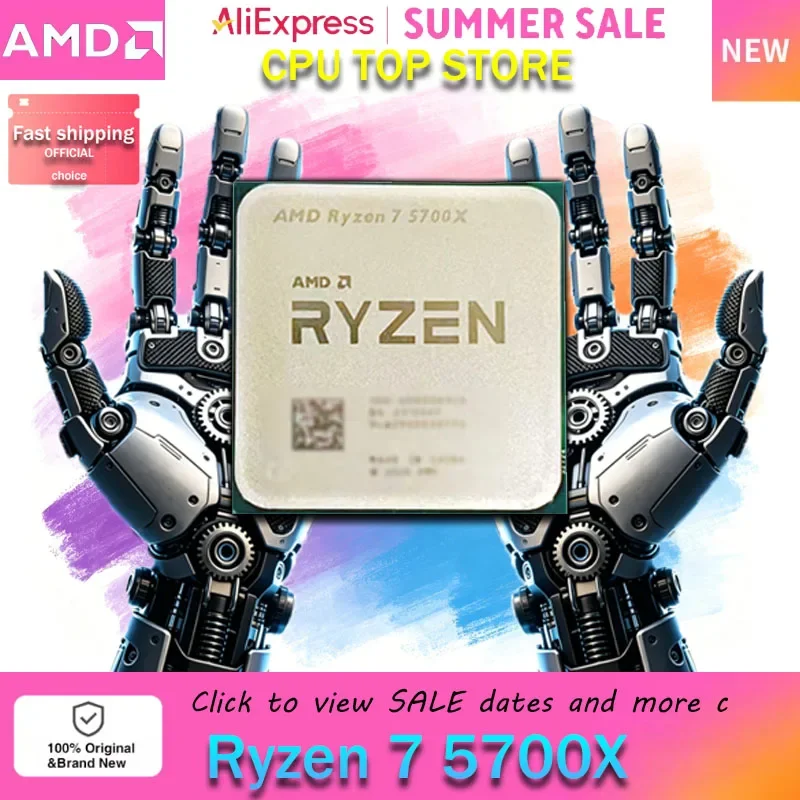 AMD Ryzen 7 5700X CPU AMD R7 5700X Processor Up to 4.6GHz 8-Core 16-Thread Socket AM4 Desktop Gaming CPU for PC Gamer
AMD Ryzen 7 5700X CPU AMD R7 5700X Processor Up to 4.6GHz 8-Core 16-Thread Socket AM4 Desktop Gaming CPU for PC Gamer