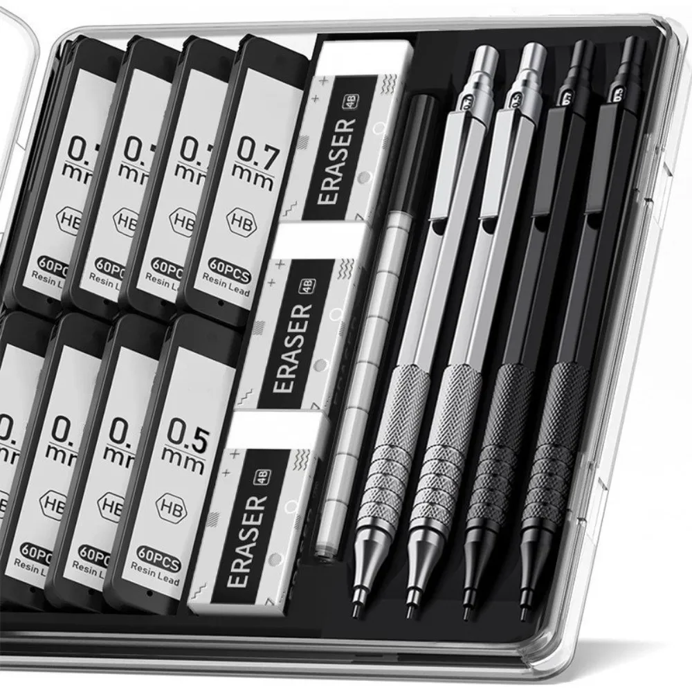 0.5mm 0.7mm Mechanical Pencil Set Full Metal Low Gravity Stationery Gift Set HB School Supplies Automatic Pencil Set Art Drawing
0.5mm 0.7mm Mechanical Pencil Set Full Metal Low Gravity Stationery Gift Set HB School Supplies Automatic Pencil Set Art Drawing