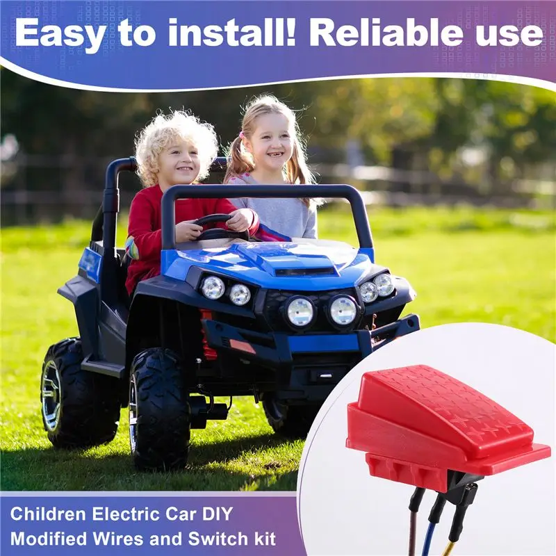 ABXE-Electric Car Kids Accessories DIY Modified Wires And Switch Kit For Children's Electric Car Ride On With Motor
ABXE-Electric Car Kids Accessories DIY Modified Wires And Switch Kit For Children's Electric Car Ride On With Motor