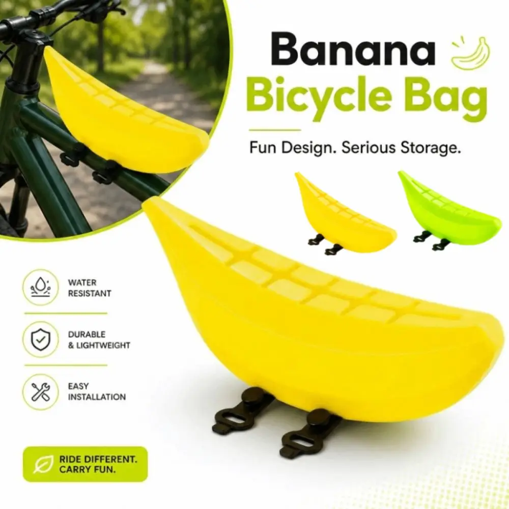 Multifunctional Banana Bicycle Bag Large Capacity Waterproof Fruit-shaped Cycling Bag TPU Durable Front Beam Storage Bag
Multifunctional Banana Bicycle Bag Large Capacity Waterproof Fruit-shaped Cycling Bag TPU Durable Front Beam Storage Bag