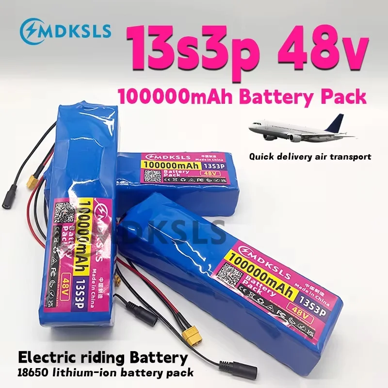 48V Battery Pack 100Ah 13S3P Lithium-ion with 1000Wfor 54.6V E-bike Electric Bicycle Scooter Kit built-in BMS 100%18650Original
48V Battery Pack 100Ah 13S3P Lithium-ion with 1000Wfor 54.6V E-bike Electric Bicycle Scooter Kit built-in BMS 100%18650Original