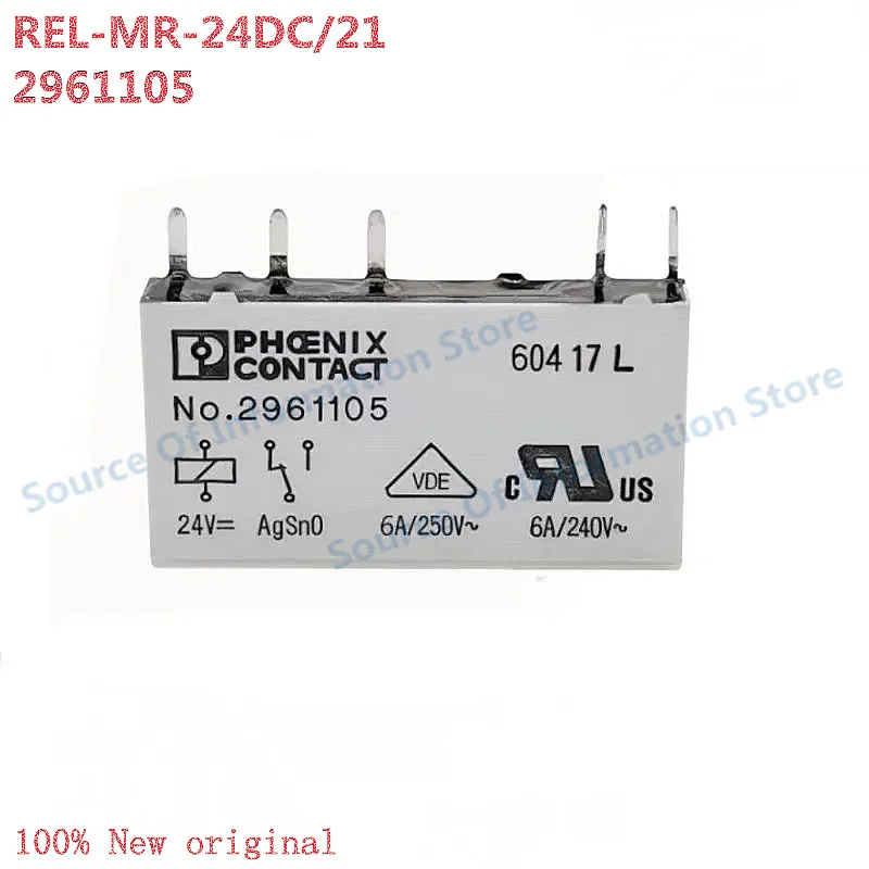 5Pcs REL-MR-24DC/21 2961105 24VDC 6A SPDT Plug-in Relay
5Pcs REL-MR-24DC/21 2961105 24VDC 6A SPDT Plug-in Relay