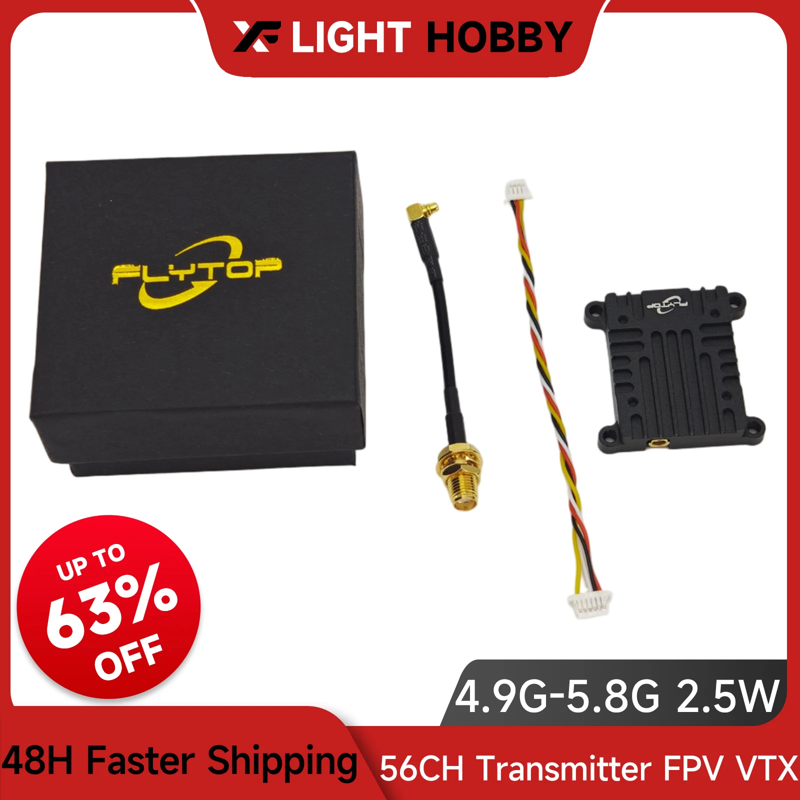 XFlight Hobby 4.9G-5.8GHz 2.5W VTX 56CH VideoTransmitter with CNC Shell 25/800/1500/2500 mW for RC FPV Drone DIY Parts
XFlight Hobby 4.9G-5.8GHz 2.5W VTX 56CH VideoTransmitter with CNC Shell 25/800/1500/2500 mW for RC FPV Drone DIY Parts