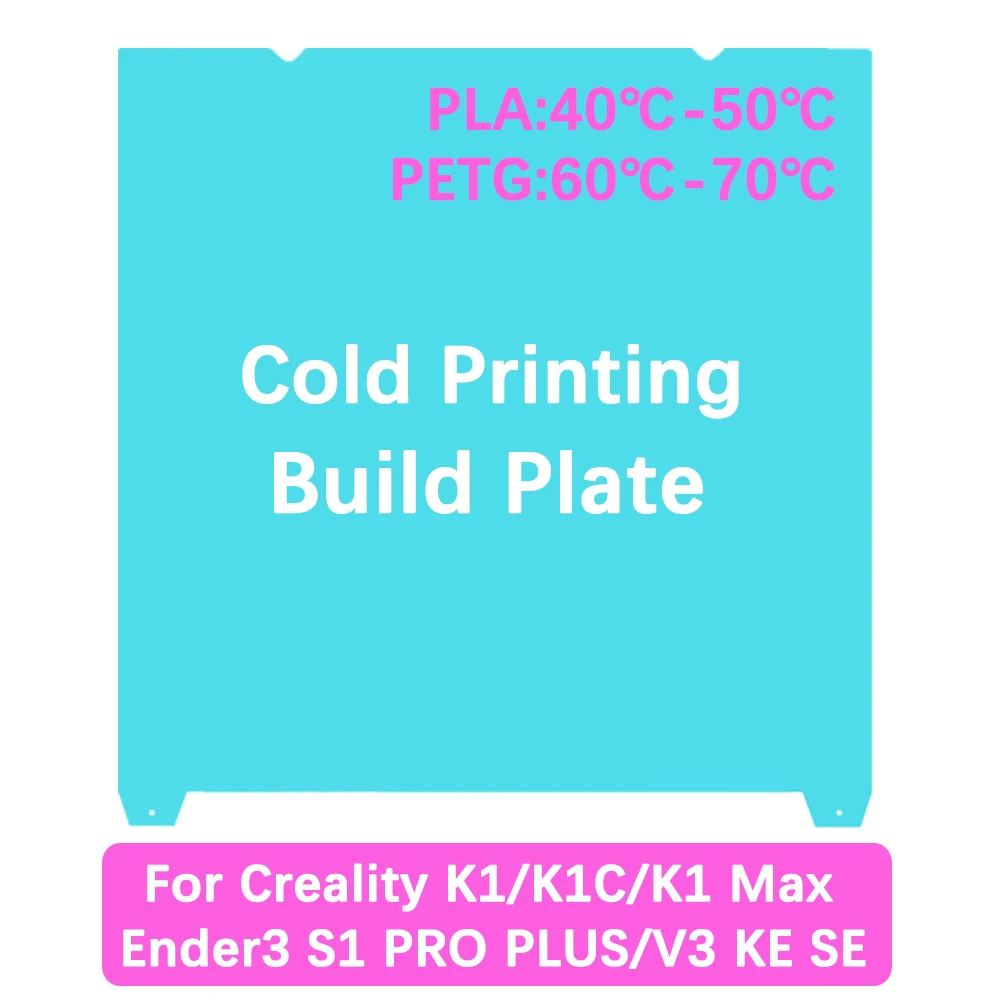 235x235mm Cold Plate For Creality K1/K1C Hotbed K1 SE/Ender3 S1 PRO/Ender 3 V3 KE/SE/CP-01 310x315mm For K1 Max Build Plate
235x235mm Cold Plate For Creality K1/K1C Hotbed K1 SE/Ender3 S1 PRO/Ender 3 V3 KE/SE/CP-01 310x315mm For K1 Max Build Plate