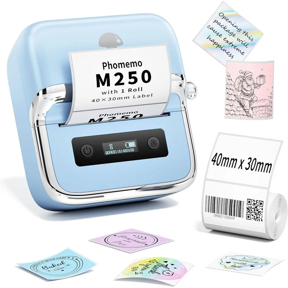 Portable 3 Thermal Barcode Label Maker for Home, School, Business, and Logos with 100 40x30mm Labels
Portable 3 Thermal Barcode Label Maker for Home, School, Business, and Logos with 100 40x30mm Labels