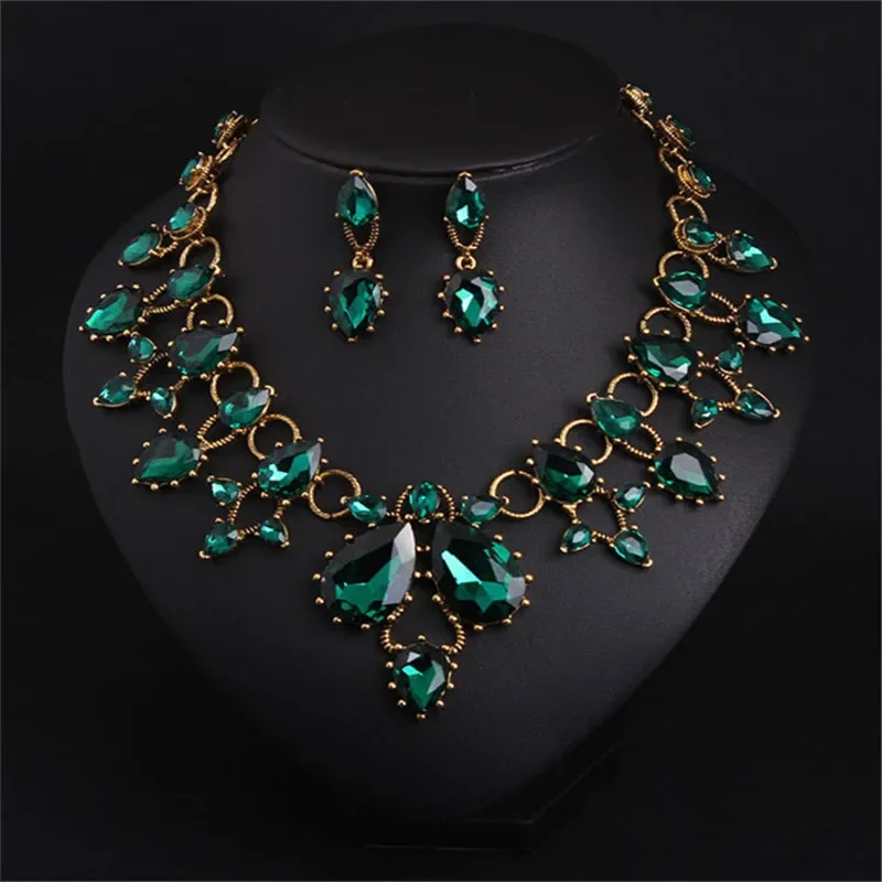 Bohemian Water Drop Shape Clear Crystal Jewelry Set New Design Fashion Wedding Bridal Costume Jewelry Sets for Female Gifts
Bohemian Water Drop Shape Clear Crystal Jewelry Set New Design Fashion Wedding Bridal Costume Jewelry Sets for Female Gifts