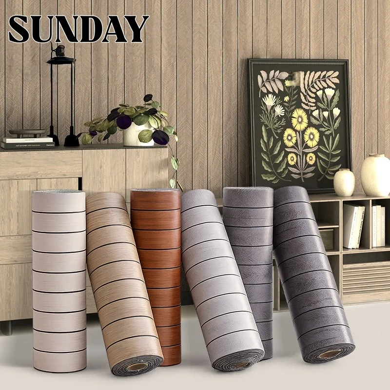 3D Faux Groove Grille Wallpapers Thick Foam Wall Stickers Decor Wood Grain Striped Grille Peel and Stick Wallpaper Bedroom Walls
3D Faux Groove Grille Wallpapers Thick Foam Wall Stickers Decor Wood Grain Striped Grille Peel and Stick Wallpaper Bedroom Walls