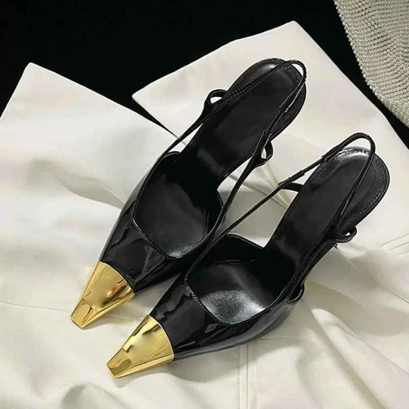 Sharp Pointed Buckle Sandals with Women's Summer New Style Small Square Toe Metal Toe Sexy High Heels Single Shoes
Sharp Pointed Buckle Sandals with Women's Summer New Style Small Square Toe Metal Toe Sexy High Heels Single Shoes