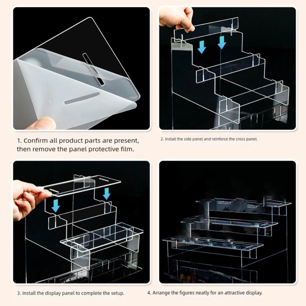 4-Tier Acrylic Display Stand Organize Perfumes Cupcakes Blind Box Figure Doll Multi-layer Shelf Model Storage Display Shelf
4-Tier Acrylic Display Stand Organize Perfumes Cupcakes Blind Box Figure Doll Multi-layer Shelf Model Storage Display Shelf