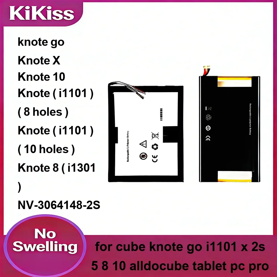 Tablet Battery Long Lasting NV-3064148-2S 4000-5500mAh For Cube Knote GO I1101 x 2S 5 8 10 For Alldocube Tablet PC Pro
Tablet Battery Long Lasting NV-3064148-2S 4000-5500mAh For Cube Knote GO I1101 x 2S 5 8 10 For Alldocube Tablet PC Pro