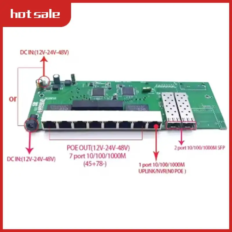 7Port 1000M POE12V-24V-48V POE IN12V/24V/48V POE OUT 1 Port 1000M Uplink/Nvr 2Port 1000M SFP Switch Module
7Port 1000M POE12V-24V-48V POE IN12V/24V/48V POE OUT 1 Port 1000M Uplink/Nvr 2Port 1000M SFP Switch Module