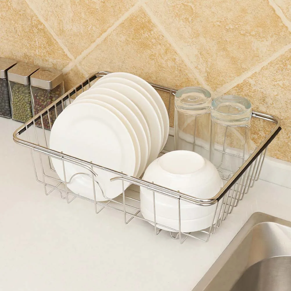 Adjustable Expandable Sink Dish Rack Stainless Steel Rustproof Drying Rack 7 Plates Capacity Arch Net Design Non-Slip Handle
Adjustable Expandable Sink Dish Rack Stainless Steel Rustproof Drying Rack 7 Plates Capacity Arch Net Design Non-Slip Handle