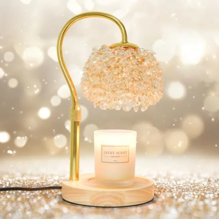 Candle Warmer Lamp with Timer, Dimmable Candle Lamp Warmer with 312 K9 Crystals Adjustable Height Electric Candle Warmer for Wo
Candle Warmer Lamp with Timer, Dimmable Candle Lamp Warmer with 312 K9 Crystals Adjustable Height Electric Candle Warmer for Wo