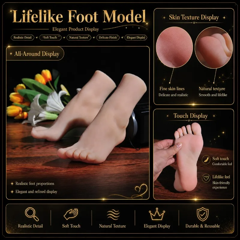 Ultra Realistic Simulated Skin Texture 3707 Silicone TPE Foot Simulation Model 1:1 Pedicure Practice Jewelry Showcase Film Prop
Ultra Realistic Simulated Skin Texture 3707 Silicone TPE Foot Simulation Model 1:1 Pedicure Practice Jewelry Showcase Film Prop