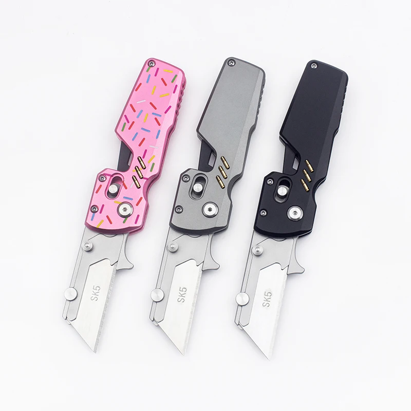 New Portable Folding Utility Knife CX-6 Survival Tools Pocket EDC Aluminum Handle Sharp Replaceable Blade Industrial Grade Cable
New Portable Folding Utility Knife CX-6 Survival Tools Pocket EDC Aluminum Handle Sharp Replaceable Blade Industrial Grade Cable