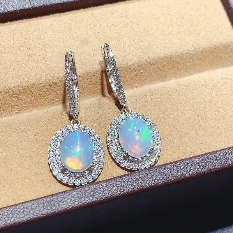 Real Ethiopia Opal Oval 8x10mm Earrings 925 Sterling Silver Natural Gemstone Jewelry for Women Lady Wedding Engagment Party Gift
Real Ethiopia Opal Oval 8x10mm Earrings 925 Sterling Silver Natural Gemstone Jewelry for Women Lady Wedding Engagment Party Gift