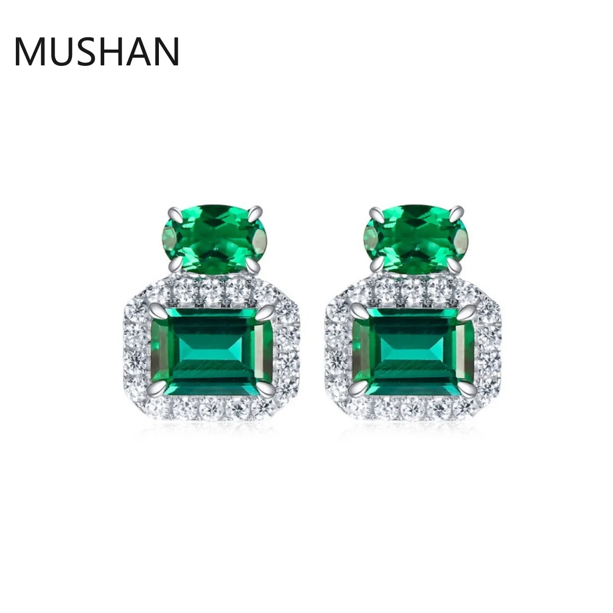 MUSHAN Luxury Jewelry S 925 Sterling Silver Stud Earrings Women GRC Certificated Lab Grown Emerald Earrings Stud Ear Pin Jewelry
MUSHAN Luxury Jewelry S 925 Sterling Silver Stud Earrings Women GRC Certificated Lab Grown Emerald Earrings Stud Ear Pin Jewelry