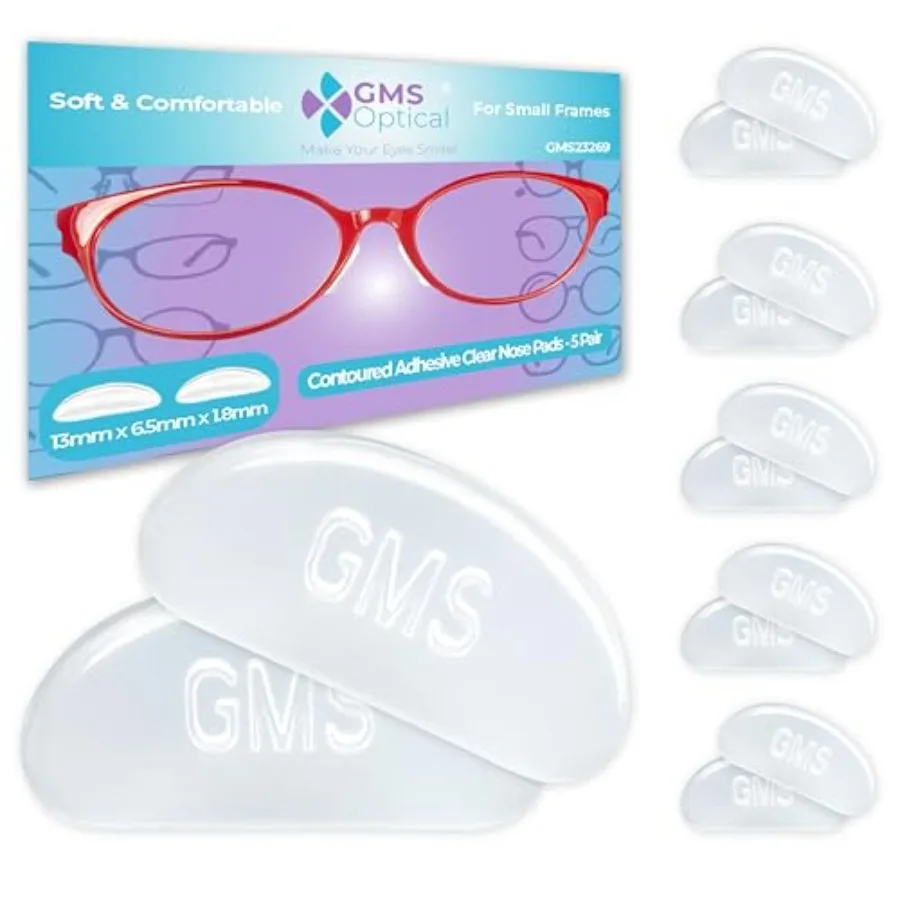 GMS Optical Adhesive Silicone se Pads for Glasses 1.8mm Reg-Thin 13mm Small n Slip Glasses Grips for Sunglasses and Eyewear w/S
GMS Optical Adhesive Silicone se Pads for Glasses 1.8mm Reg-Thin 13mm Small n Slip Glasses Grips for Sunglasses and Eyewear w/S