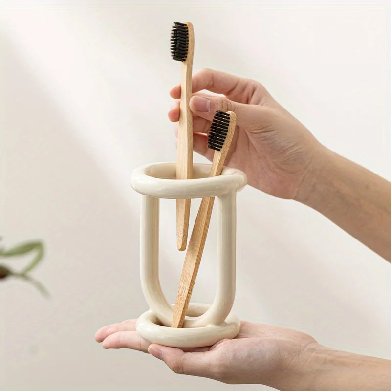 Nordic Style Luxury Ceramic Toothbrush Holder Stand Household Toothpaste Storage Organizer
Nordic Style Luxury Ceramic Toothbrush Holder Stand Household Toothpaste Storage Organizer