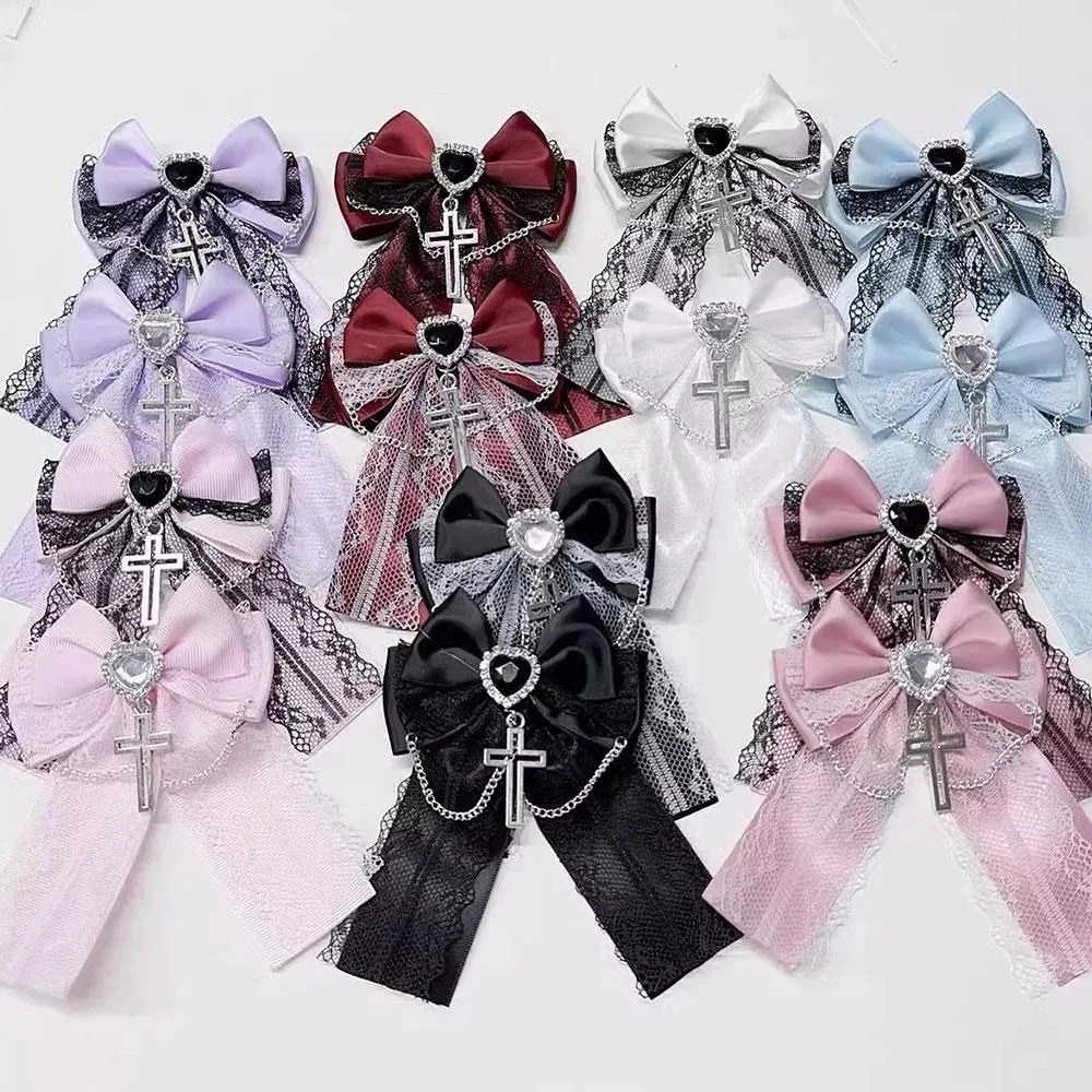 Cute Bow Cross Pendant Gothic Hair Clip Bag Charm Exquisite Lace Design Lolita Hair Accessories Japanese Style Y2K Hair Clip
Cute Bow Cross Pendant Gothic Hair Clip Bag Charm Exquisite Lace Design Lolita Hair Accessories Japanese Style Y2K Hair Clip