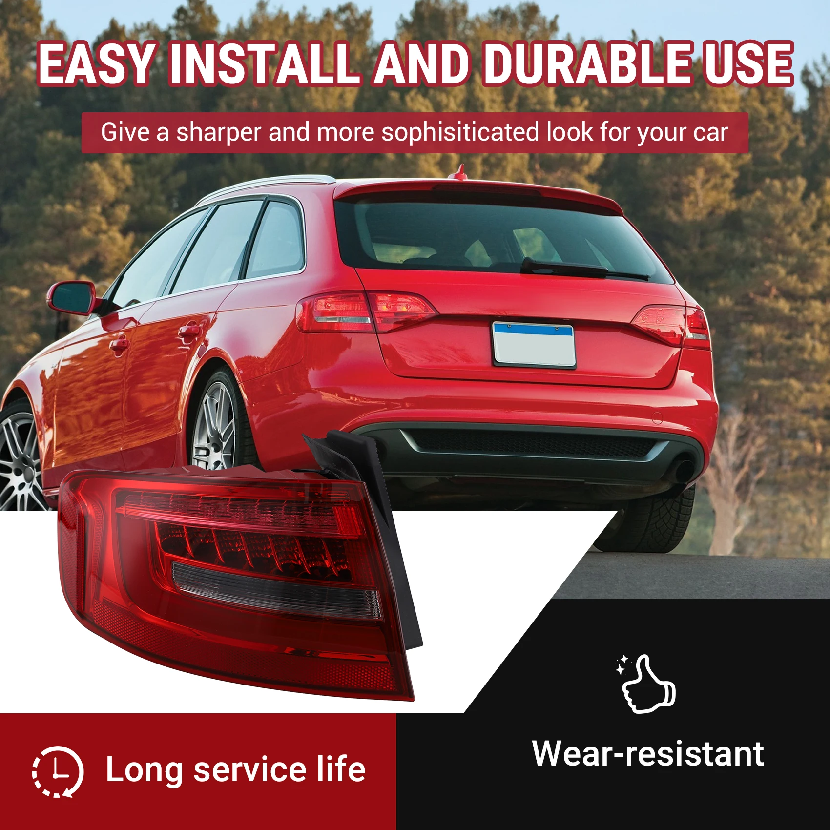 A03Q-Car LED Tail Lamp Outside For A4 B8 Taillight Reversing Light Signal Light
A03Q-Car LED Tail Lamp Outside For A4 B8 Taillight Reversing Light Signal Light