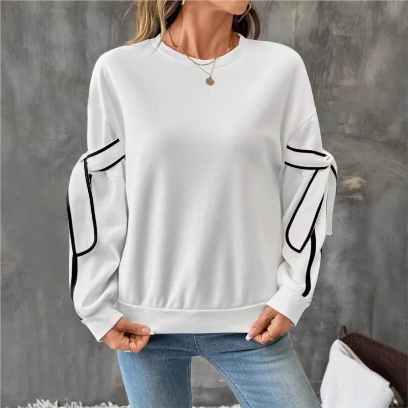 Women's Sweatshirt New Autumn Three-dimensional Bow Round Neck Long-sleeved Pullover Sweatshirt For Women White Casual Clothing
Women's Sweatshirt New Autumn Three-dimensional Bow Round Neck Long-sleeved Pullover Sweatshirt For Women White Casual Clothing