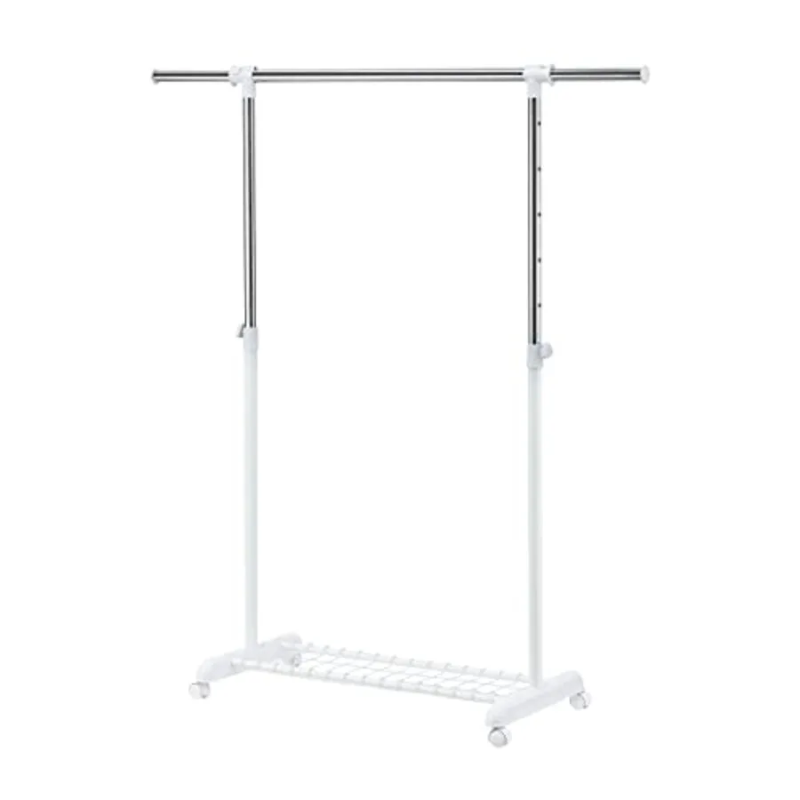Adjustable Clothing Rack for Hanging Clothes, Heavy Duty Garment Rack with Wheels Free Standing Rolling Clothes Rack with Shelf
Adjustable Clothing Rack for Hanging Clothes, Heavy Duty Garment Rack with Wheels Free Standing Rolling Clothes Rack with Shelf