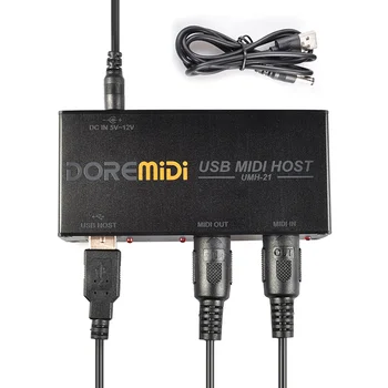 UMH-21 DOREMiDi 고속 USB MIDI 호스트 박스, 1-in-1-out 16 채널 MIDI 박스, MIDI 키보드 MIDI 호스트 박스 적용 가능
