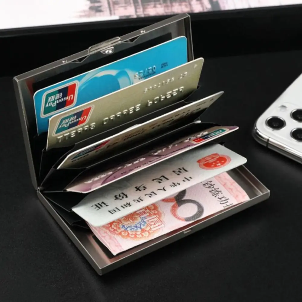 10 Card Slots Business Card Holder Multi-card Bit Stainless Steel Card Antimagnetic Case ID Document Card Bag Bank Card Case
10 Card Slots Business Card Holder Multi-card Bit Stainless Steel Card Antimagnetic Case ID Document Card Bag Bank Card Case