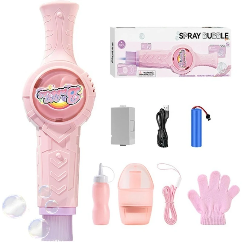 Fog Bubble Machine Rechargeable Automatic Electric Smoke Bubble Machine Interactive Bubble Maker with Colorful Lights/Music
Fog Bubble Machine Rechargeable Automatic Electric Smoke Bubble Machine Interactive Bubble Maker with Colorful Lights/Music