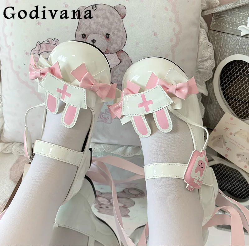 Subculture Japanese Lolita Student Lo Cos Shoes Spring and Summer New Original Girs Cute Bow Rabbit Ears Cross Mary Jane Shoes
Subculture Japanese Lolita Student Lo Cos Shoes Spring and Summer New Original Girs Cute Bow Rabbit Ears Cross Mary Jane Shoes