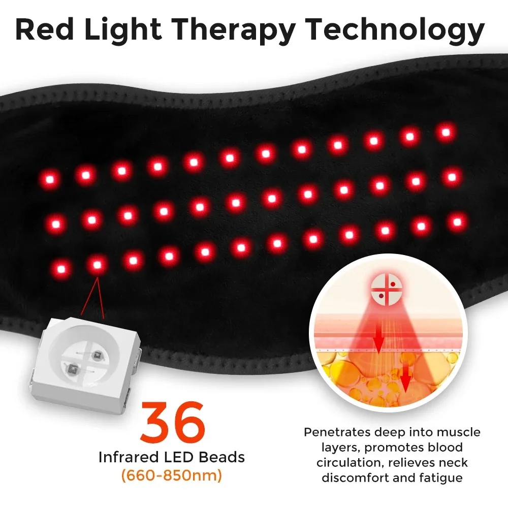 Electric Red Light Neck Belt 36pcs Beads 660-850nm Infrared Light Therapy Neck Pain Relief Cervical Protection Neck Care
Electric Red Light Neck Belt 36pcs Beads 660-850nm Infrared Light Therapy Neck Pain Relief Cervical Protection Neck Care