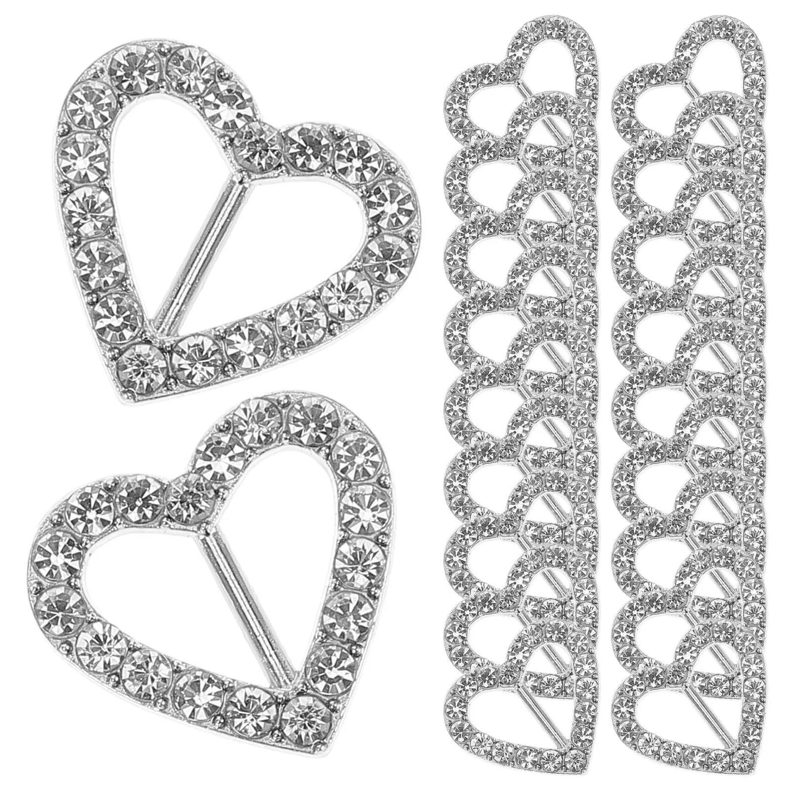 20 Pcs Rhinestone Ribbon Buckle Chair Sash Slider Heart Shaped Metal Fastener Wedding Party Home Use Sofa Cover Accessories
20 Pcs Rhinestone Ribbon Buckle Chair Sash Slider Heart Shaped Metal Fastener Wedding Party Home Use Sofa Cover Accessories