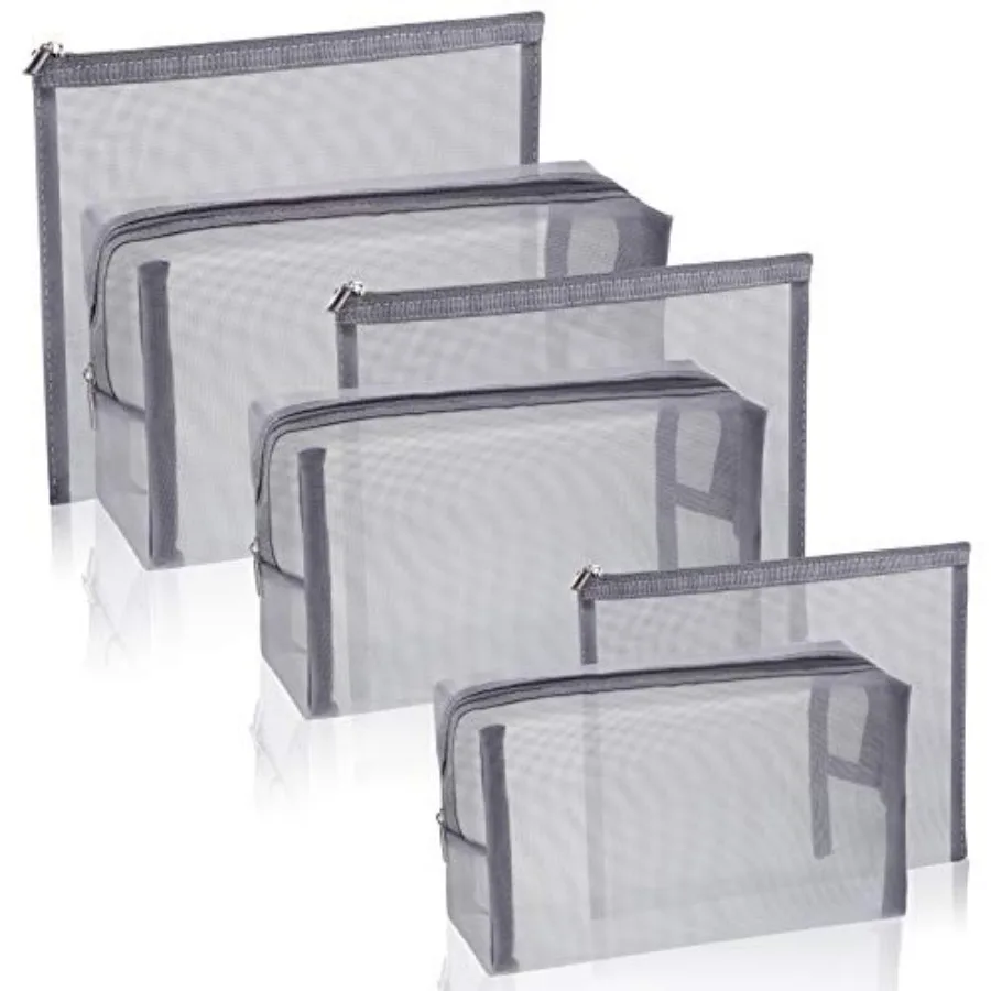 6 Pieces Mesh Makeup Bags Mesh Cosmetic Bag Portable Travel Organizing Zipper Pouch Toiletries Makeup Pouches for Home Office T
6 Pieces Mesh Makeup Bags Mesh Cosmetic Bag Portable Travel Organizing Zipper Pouch Toiletries Makeup Pouches for Home Office T