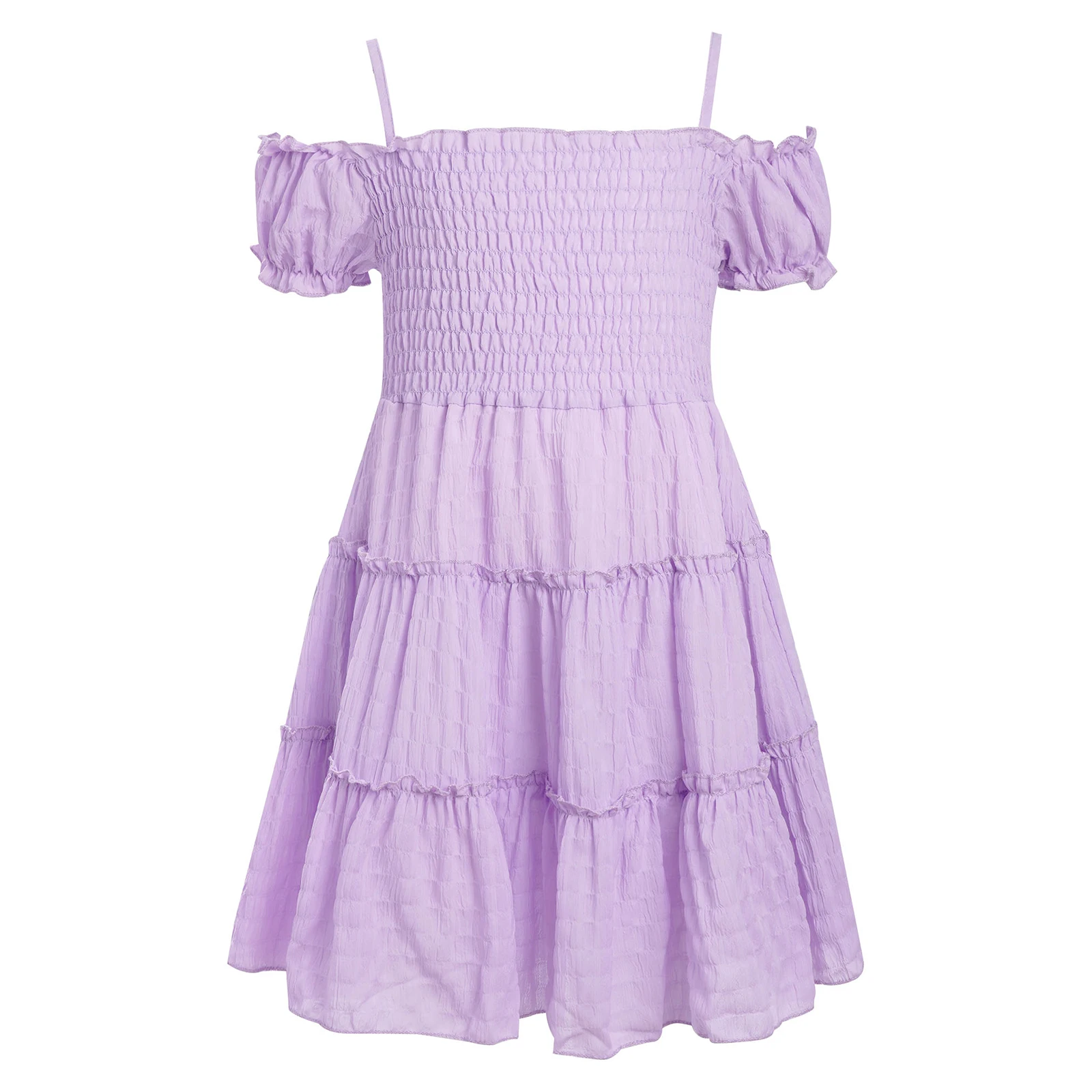 Kids Girls Dress Off Shoulder Short Puff Sleeve A-Line Tiered Ruffled Smocked Dress for Beach Vacation Travel Wedding Birthday
Kids Girls Dress Off Shoulder Short Puff Sleeve A-Line Tiered Ruffled Smocked Dress for Beach Vacation Travel Wedding Birthday