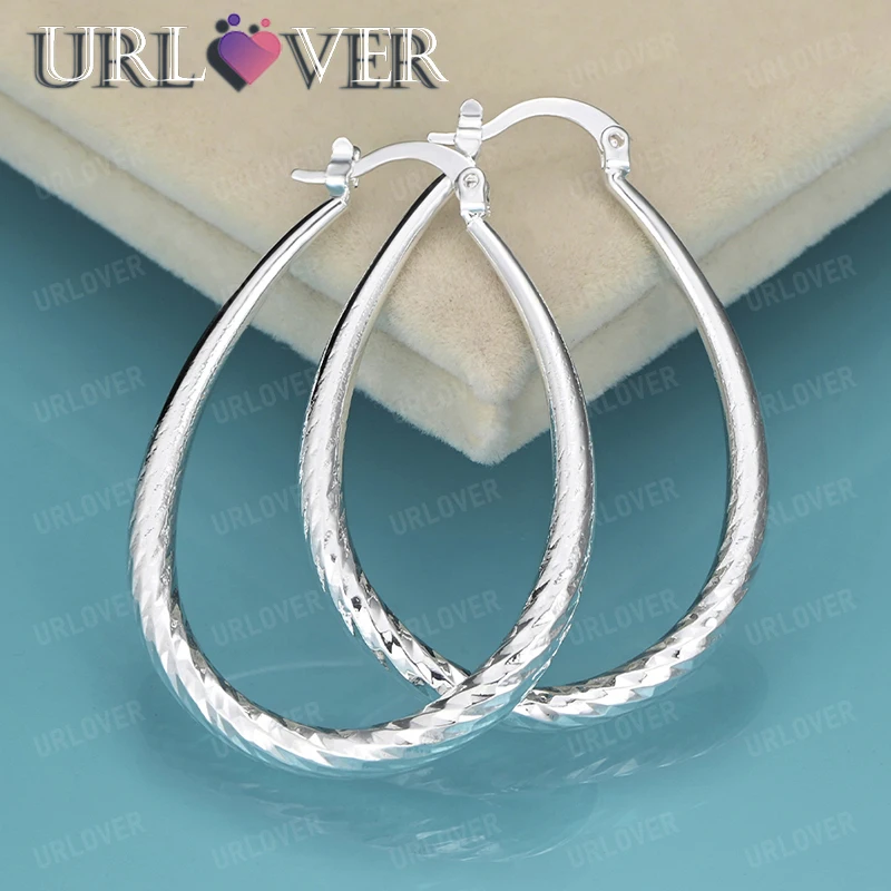 925 Sterling Silver Female Jewelry Hoop Earring For Women Engagement Fashion Party Wedding Gift Birthday Fine Accessories Luxury
925 Sterling Silver Female Jewelry Hoop Earring For Women Engagement Fashion Party Wedding Gift Birthday Fine Accessories Luxury