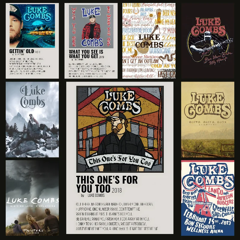 Singer Luke Combs Poster Self-adhesive Art Waterproof Paper Sticker Coffee House Bar Room Wall Decor
Singer Luke Combs Poster Self-adhesive Art Waterproof Paper Sticker Coffee House Bar Room Wall Decor