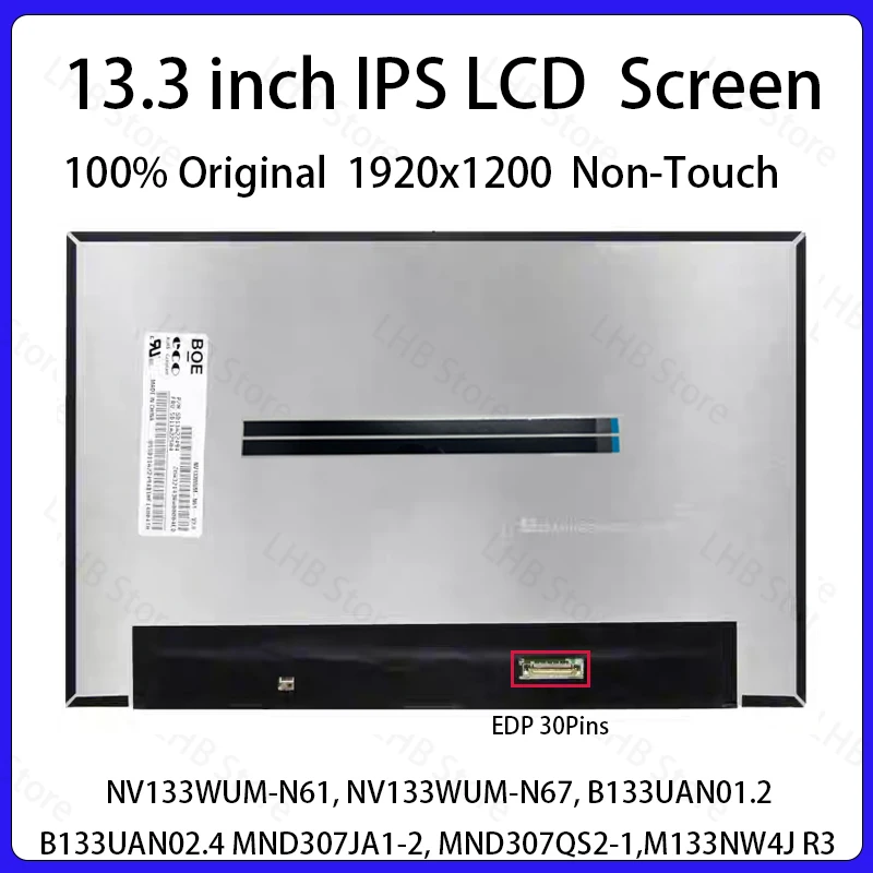 13.3 Inch Laptop LCD Screen For Lenovo ThinkPad L13 X13 Gen 3 Gen 4 Gen 5 Display Matrix Panel Replacement 1920x1200 Non-Touch
13.3 Inch Laptop LCD Screen For Lenovo ThinkPad L13 X13 Gen 3 Gen 4 Gen 5 Display Matrix Panel Replacement 1920x1200 Non-Touch
