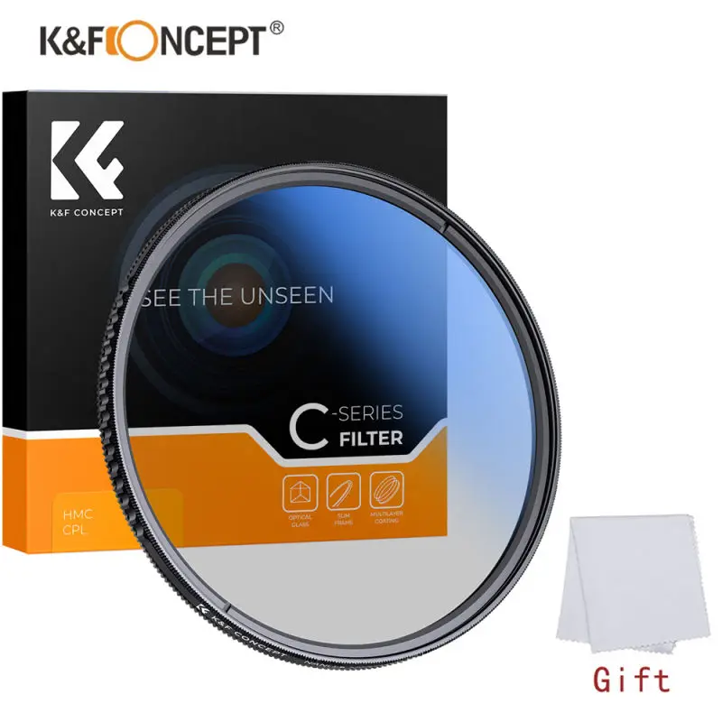 K&F Concept 37 49 52 58 67 72 77 82mm Circular Polarizer Glass Filter Ultra-Slim Optics Multi Coated CPL Filter for Camera Lens
K&F Concept 37 49 52 58 67 72 77 82mm Circular Polarizer Glass Filter Ultra-Slim Optics Multi Coated CPL Filter for Camera Lens