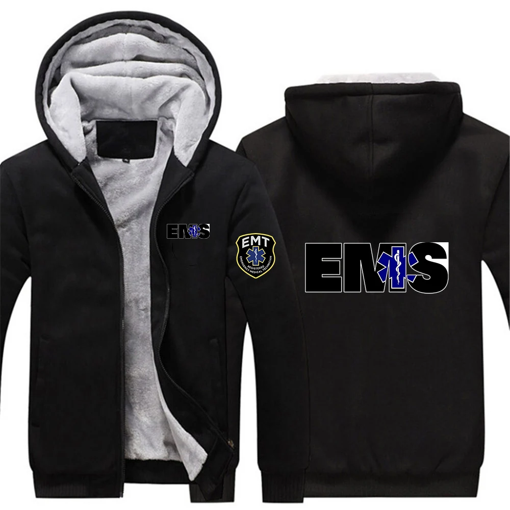 2026 EMT Emergency Ambulance EMS Print Autumn And Winter Men's New Thicken Warm Hooded Fleece Long Sleeve Casual Streetwear Coat
2026 EMT Emergency Ambulance EMS Print Autumn And Winter Men's New Thicken Warm Hooded Fleece Long Sleeve Casual Streetwear Coat