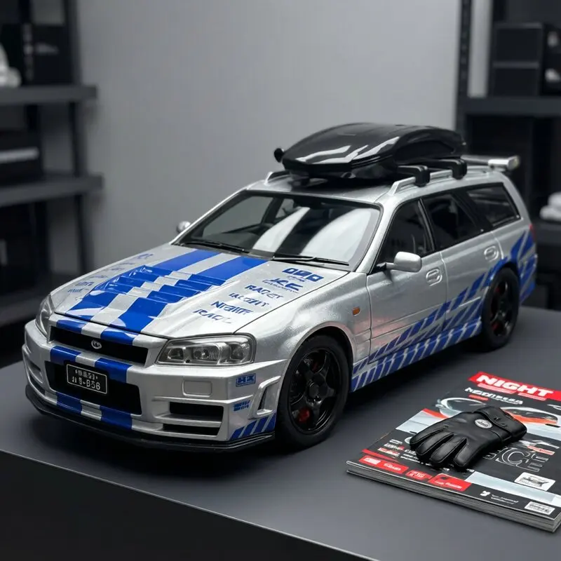 1:22 Nissan JDM Skyline GT-R R34 Wagon Diecast Model Car Collectible Ornaments Toy Vehicle Collection Hobbies Gifts Miniature
1:22 Nissan JDM Skyline GT-R R34 Wagon Diecast Model Car Collectible Ornaments Toy Vehicle Collection Hobbies Gifts Miniature