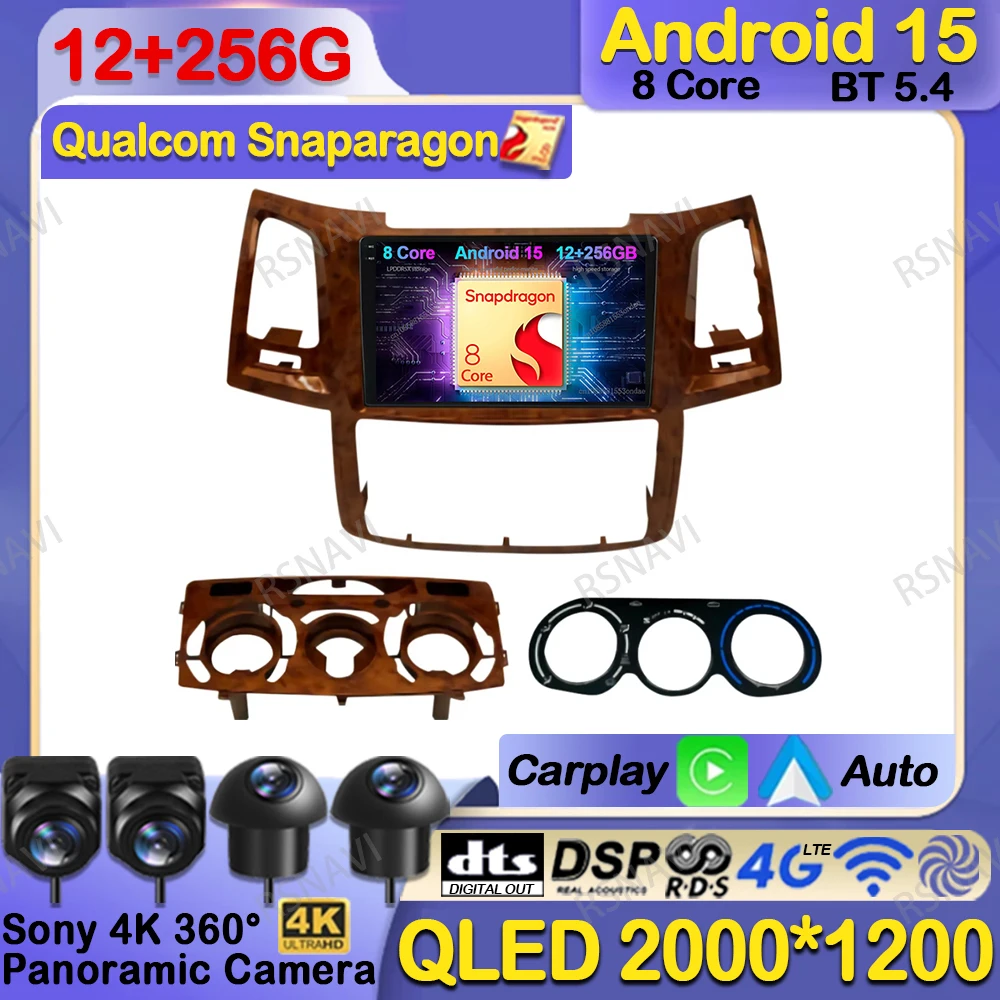 Car Radio Android 15 For Toyota Fortuner 1 Hilux Revo Vigo 2005 - 2015 GPS 4G LTE Viedo Player BT Wireless Carplay Auto QLED DSP
Car Radio Android 15 For Toyota Fortuner 1 Hilux Revo Vigo 2005 - 2015 GPS 4G LTE Viedo Player BT Wireless Carplay Auto QLED DSP