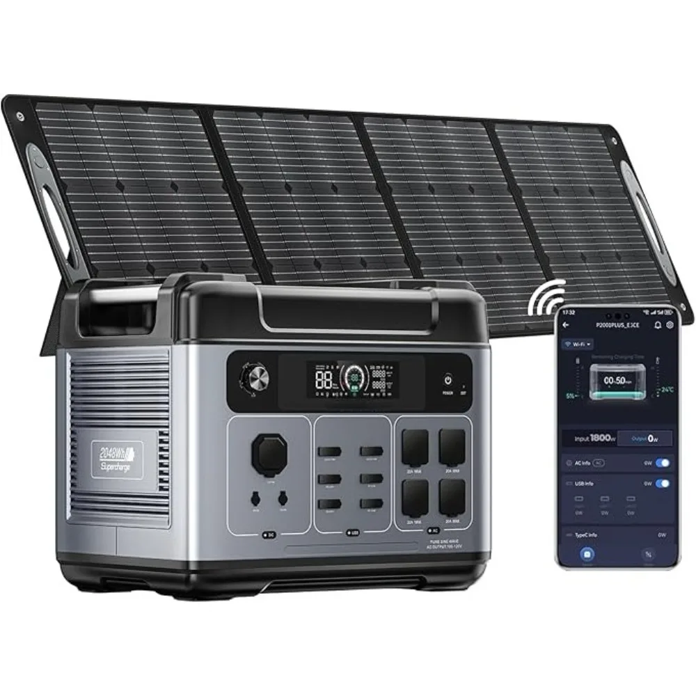 P2001 PLUS 2400W Power Station with 200W Solar Panel, Solar Generator(Peak 5000W) 1.5Hrs Fast Charging APP Control Emergency
P2001 PLUS 2400W Power Station with 200W Solar Panel, Solar Generator(Peak 5000W) 1.5Hrs Fast Charging APP Control Emergency