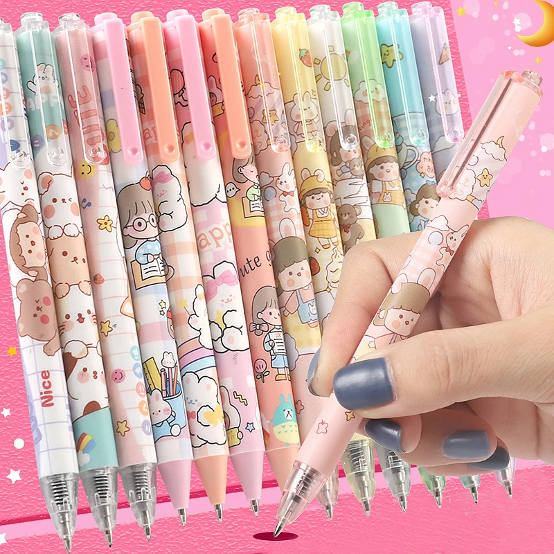 6PCS/Set Kawaii Gel Pen 0.5mm Cute Ballpoint Office Accessories Retractable Students Writing Cartoon School Supplies Stationery
6PCS/Set Kawaii Gel Pen 0.5mm Cute Ballpoint Office Accessories Retractable Students Writing Cartoon School Supplies Stationery