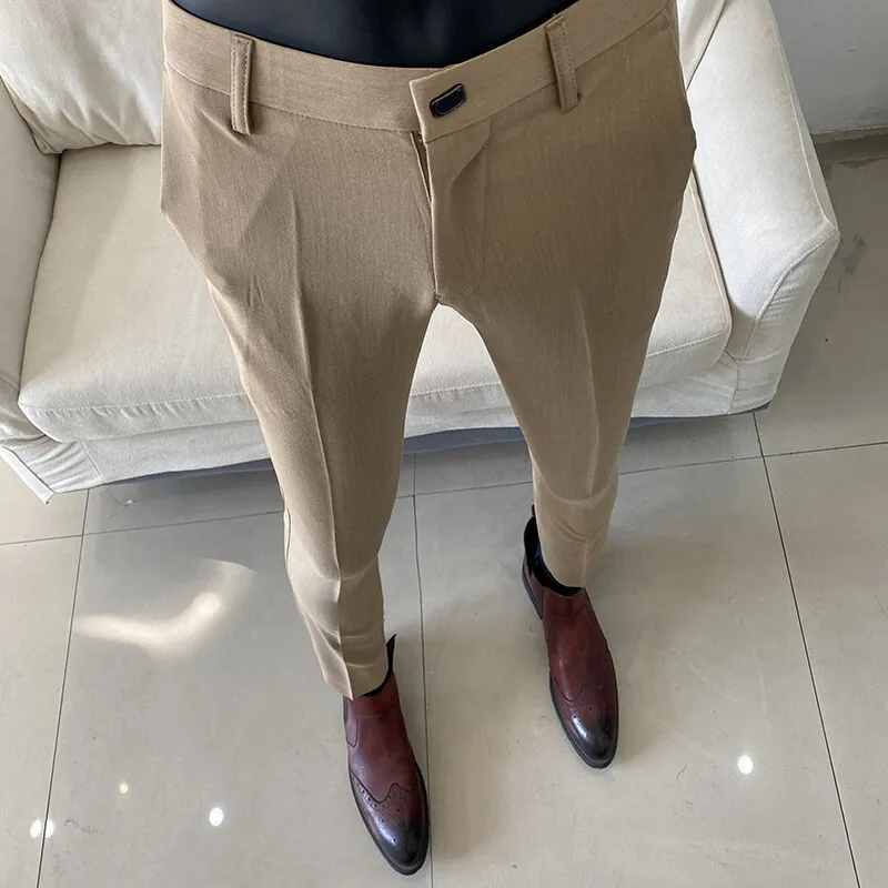 2025 Spring and Summer New Men's Suit Pants Slim Fit Fashion High Quality Wedding Party Formal Men's Solid Color and Ankle Pants
2025 Spring and Summer New Men's Suit Pants Slim Fit Fashion High Quality Wedding Party Formal Men's Solid Color and Ankle Pants