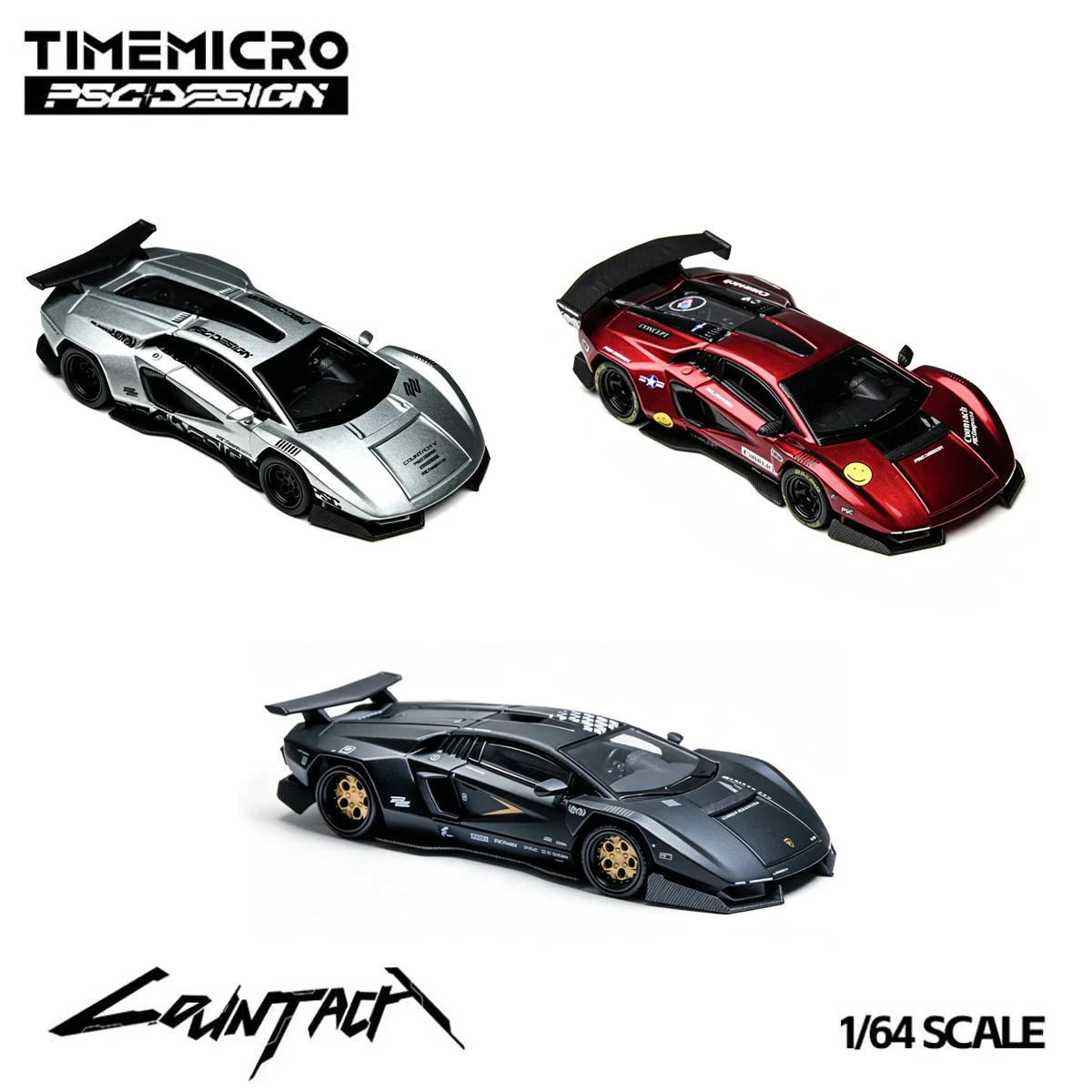 Time Micro x PSC Design 1:64 Lamborghini Countach Widebody Diecast Model Car 3 Colors Collection with Clear Coat Chase In Stock
Time Micro x PSC Design 1:64 Lamborghini Countach Widebody Diecast Model Car 3 Colors Collection with Clear Coat Chase In Stock