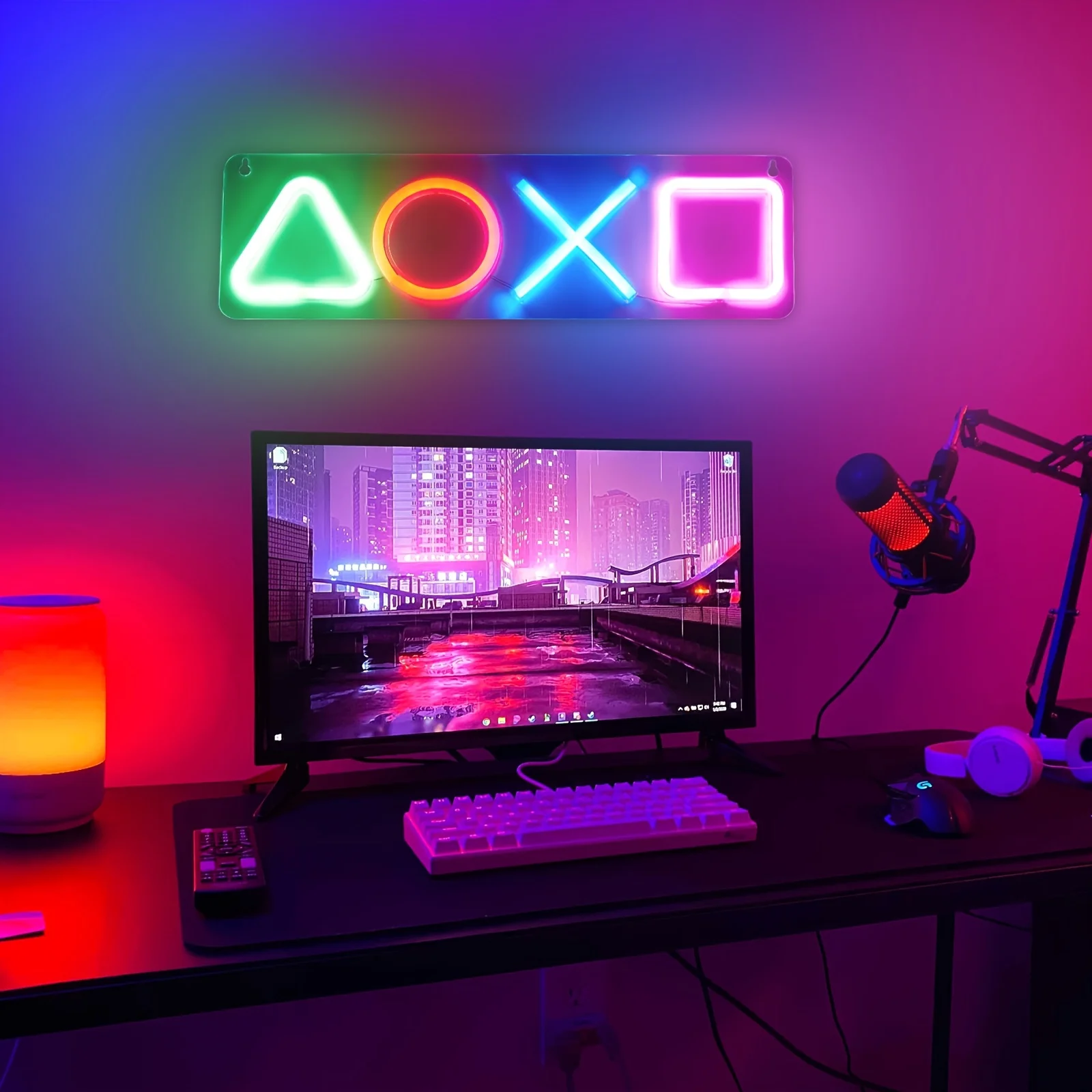 New Game Icon Light for PS4/PS5 Voice Control Decorative Lamp for Playstation Player Commercial Colorful Lighting Game Led
New Game Icon Light for PS4/PS5 Voice Control Decorative Lamp for Playstation Player Commercial Colorful Lighting Game Led